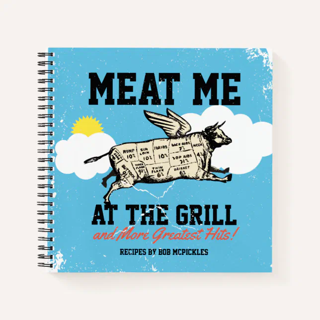 Cow meat beef cuts personal cookbook recipe notebook | Zazzle