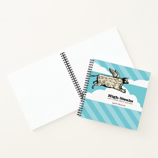 Cow meat cuts personal cookbook recipe notebook (Inside)