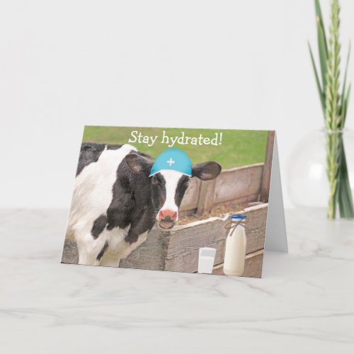 Cow Medical Advice Get Well Card