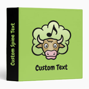 Cow Methane Cartoon Binder
