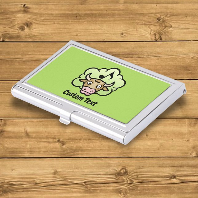 Cow Methane Cartoon Case For Business Cards (Creator Uploaded)