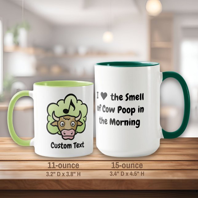 Cow Methane Cartoon Coffee Mug (Creator Uploaded)