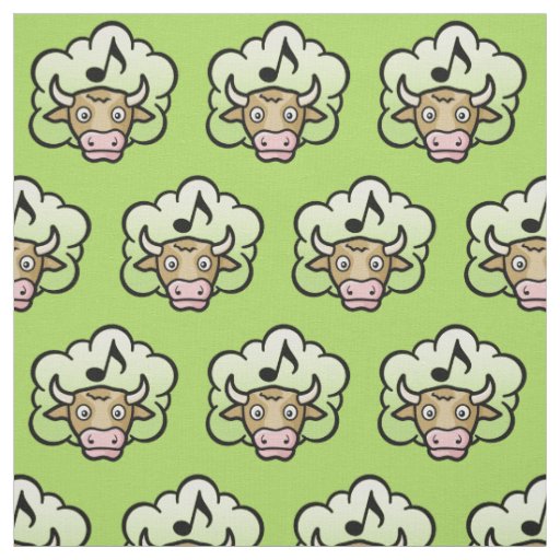 Cow Methane Cartoon Fabric