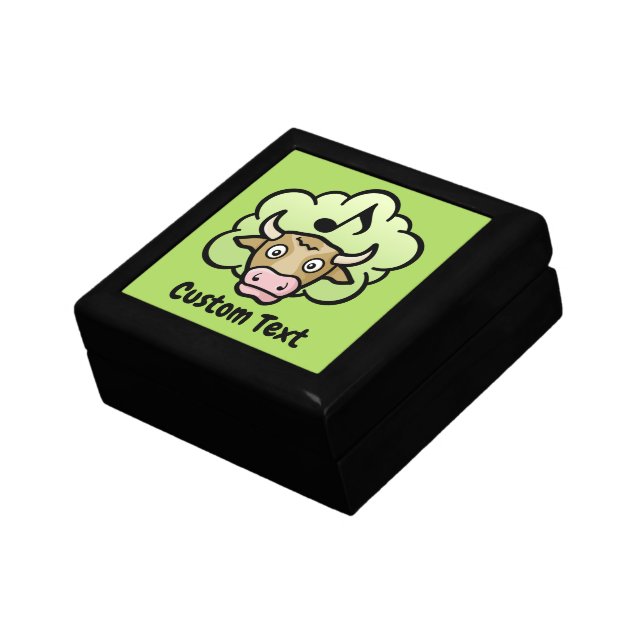 Cow Methane Cartoon Gift Box (Side)