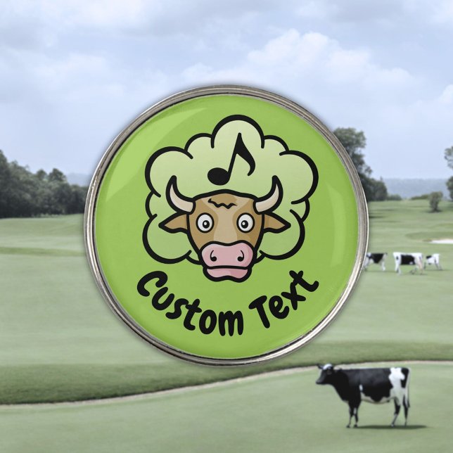 Cow Methane Cartoon Golf Ball Marker (Creator Uploaded)