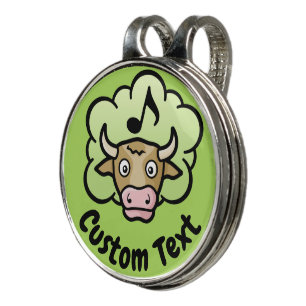 Cow Methane Cartoon Golf Hat Clip