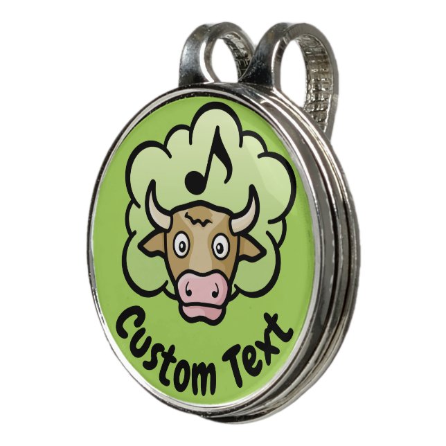 Cow Methane Cartoon Golf Hat Clip (3/4)