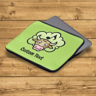 Cow Methane Cartoon Laptop Sleeve