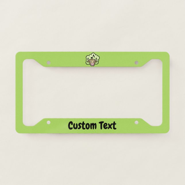 Cow Methane Cartoon License Plate Frame (Front)