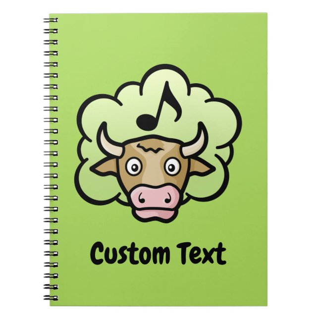 Cow Methane Cartoon Notebook (Front)