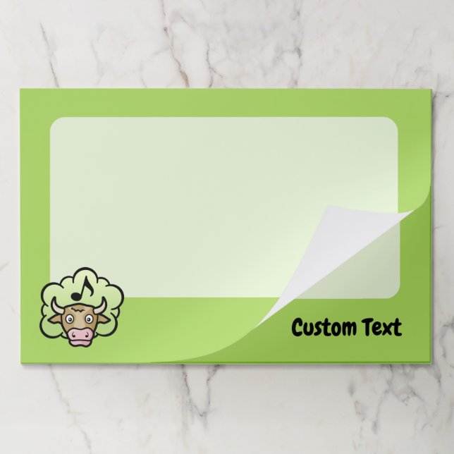 Cow Methane Cartoon Paper Pad (Folded)