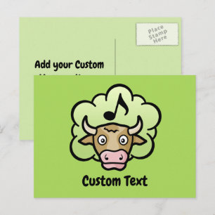 Cow Methane Cartoon Postcard