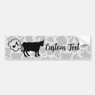 Cow Methane Icon Bumper Sticker