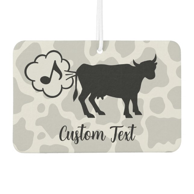 Cow Methane Icon Car Air Freshener (Front)