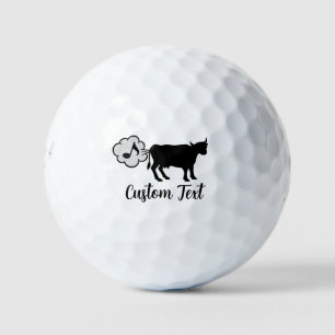 Cow Methane Icon Golf Balls