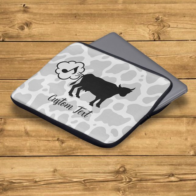 Cow Methane Icon Laptop Sleeve (Creator Uploaded)