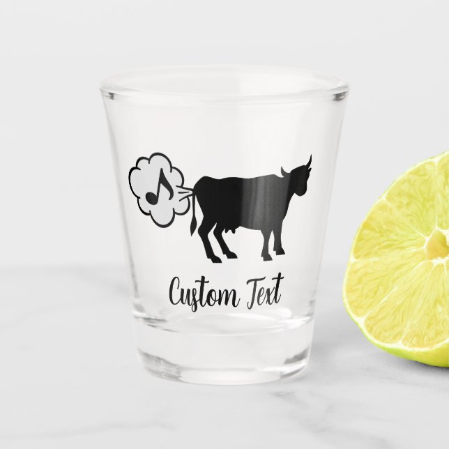 Cow Methane Icon Shot Glass (Front)