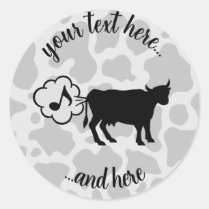 Cow Methane Icon Sticker