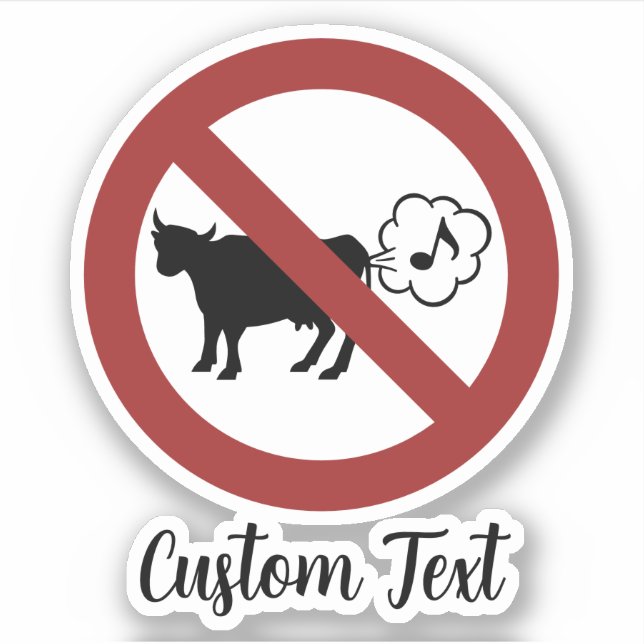 Cow Methane Icon Sticker (Front)