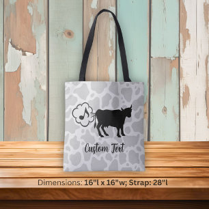 Cow Methane Icon Tote Bag