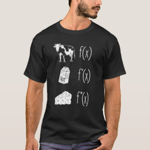 Cow Milk Cheese Formula Funny Math Teacher  Calcul T-Shirt