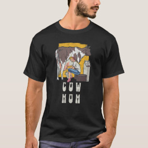 Cow Mom Farmer Scottish Highland Cows Cowgirl Boy T-Shirt