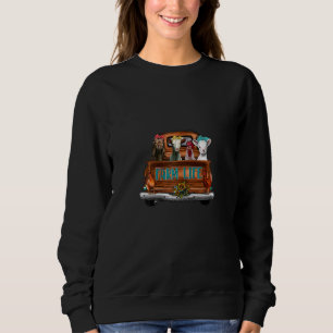 Cow Mom Life Farmer Mothers Day Chicken Goat Anima Sweatshirt