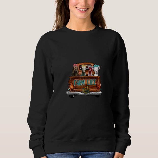 Cow Mom Life Farmer Mothers Day Chicken Goat Anima Sweatshirt (Front)