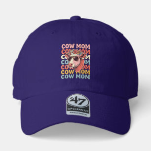 Cow Mom Retro Sunglasses Cow Vintage Engraving Des 47 Brand Hat
