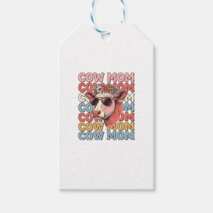 Cow Mom Retro Sunglasses Cow Vintage Engraving Des Gift Tags