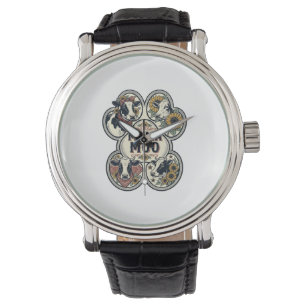 Cow Mom Shirt Vintage Engraving Sunflower Western Watch