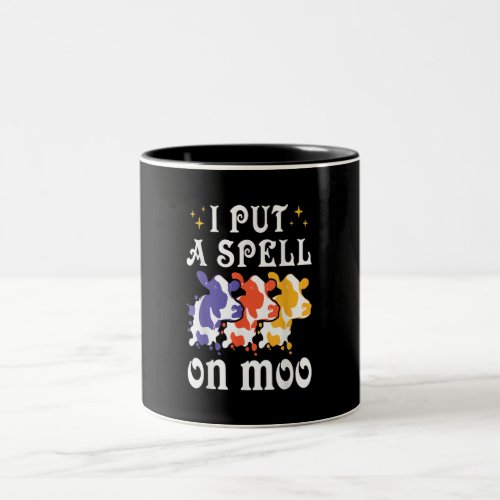 Cow Moo Animal Idea Funny Cow Lover Gift Two_Tone Coffee Mug