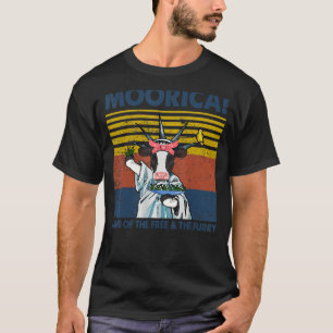 Cow Moofica Land Of The Free Furry   Farmer Cow Re T-Shirt
