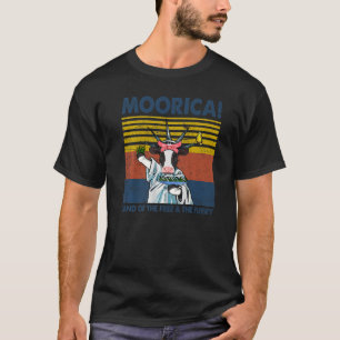 Cow Moofica Land Of The Free Furry Farmer Cow Ret T-Shirt