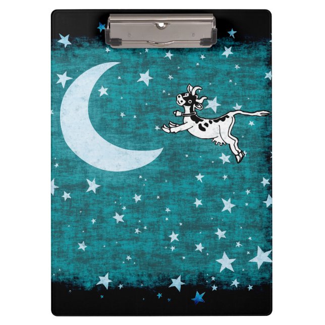Cow, Moon and Stars Clipboard (Front)