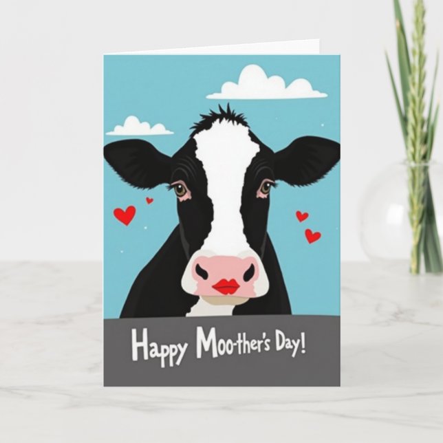 Cow Mother Happy Card (Front)