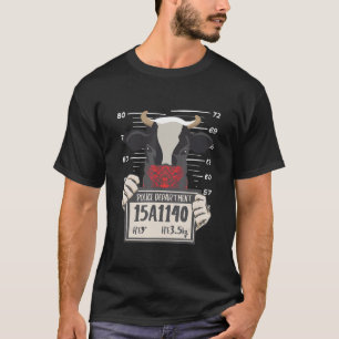 Cow Mugshot Farming Farmer Livestock Cattle T-Shirt