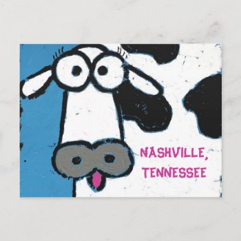 Cow  Nashville Tennessee Postcard by ronaldyork at Zazzle