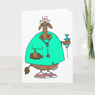 Cow Nurse Greeting Cards