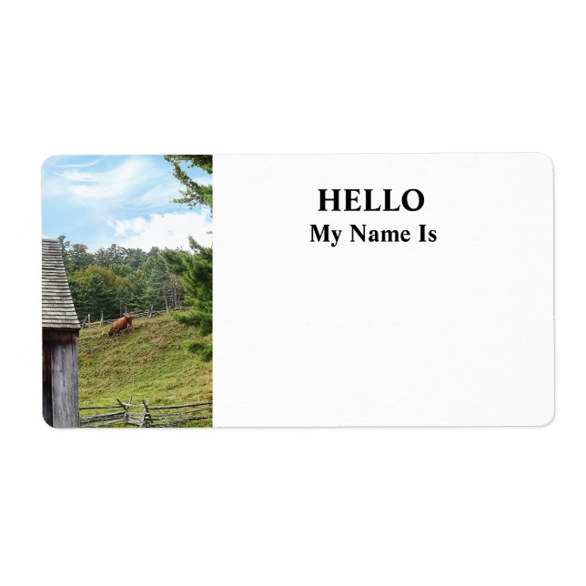 Cow on Hill Label (Front)