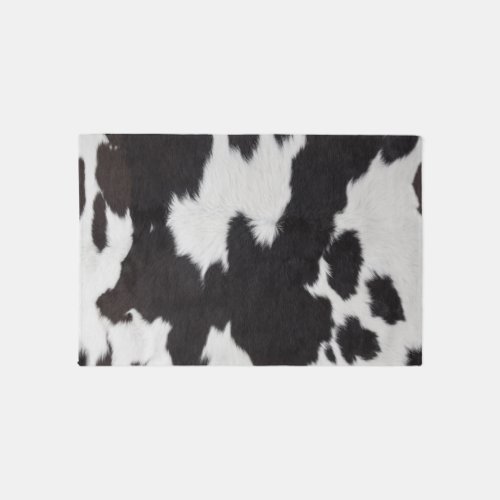 Cow Outdoor Black and White  Outdoor Rug