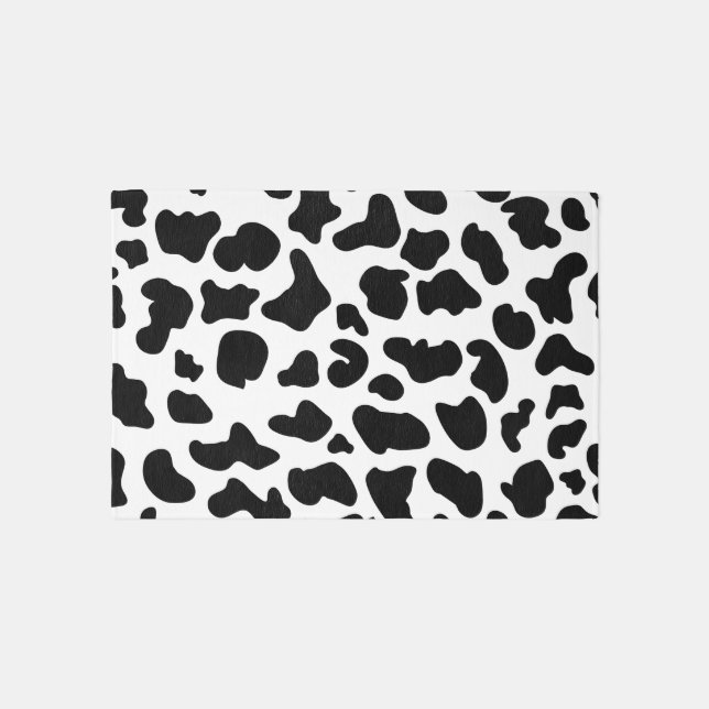 Cow Outdoor Black and White Spot Outdoor Rug (Front)
