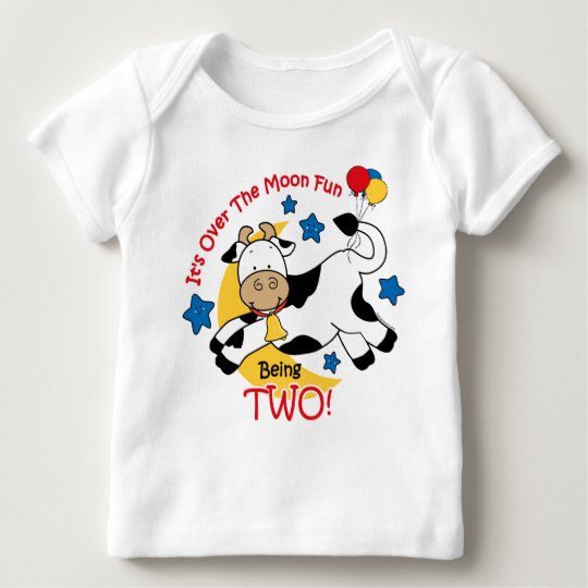Cow Over Moon 2nd Birthday Baby T-Shirt