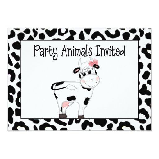 Cow Party Invitations 4