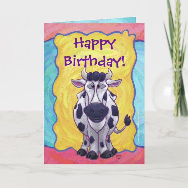 Cow Party Center Card (Front)