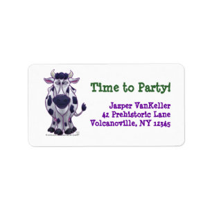 Cow Party Center Label