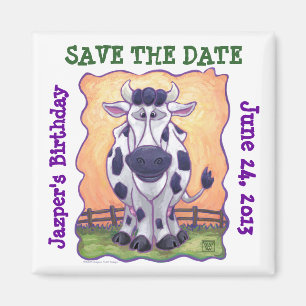 Cow Party Center Magnet