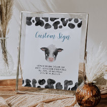 Cow Party Custom Sign