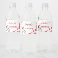 Cow party tableware pink cow pattern personalized