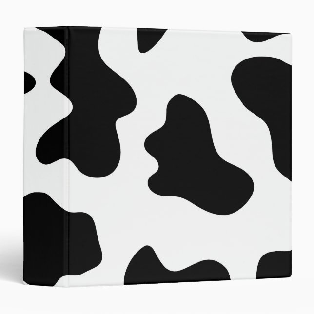 Cow pattern background 3 ring binder (Front/Spine)